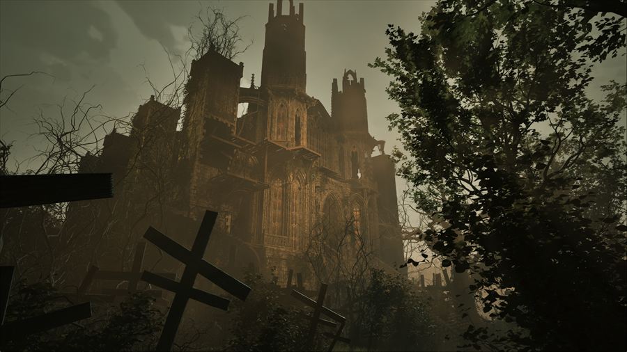 The cathedral from the graves