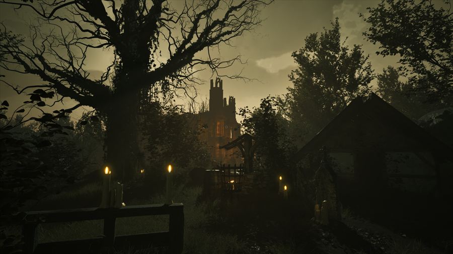 The cathedral at dusk